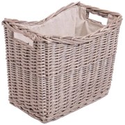 Kosz wiklinowy na drewno z uchwytami 40x45 cm