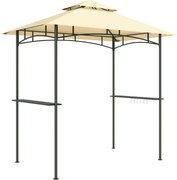 Outsunny Pawilon Grillowy z Oświetleniem LED 240 x 150 x 258 cm Odporny na Wodę i Ogień, Pergola z Podwójną Warstwą Dachu