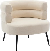 Fotel z beżową tapicerką - CAMEDO