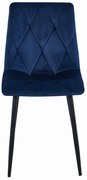 Krzesło LIBRA - granat aksamit / nogi czarne x 1