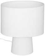 Lampa stołowa z abażurem EIRA, biała, wys. 45 cm