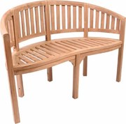 Ławka z drewna teakowego 120 cm, odporna na warunki pogodowe