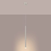 Lampa wisząca nowoczesny Brill, stal - 1 źródło światła 3000K - L.8 x H.114 cm - beżowy