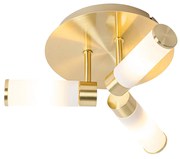 Nowoczesna lampa sufitowa do łazienki mosiądz 3-światła IP44 - Bath