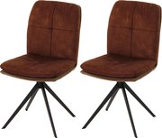 Krzesło do jadalni MCW-M68 (zestaw 2 szt.),  brązowe