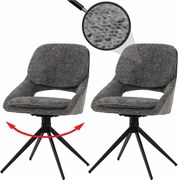 Krzesło do jadalni MCW-N73 (zestaw 2 sztuk),  ciemnoszary