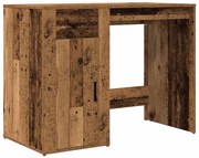 Biurko z szufladą oraz szafką w kolorze starego drewna F8-D10