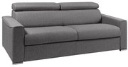 Kanapa 4-osobowa rozkładana typu express z tkaniny VIZIR - kolor szary - pow. spania: 160 cm - Materac 18 cm