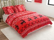 PrzytulneMieszkanie.pl PrzytulneMieszkanie.pl Pościel z mikropluszu BLACK DEERS czerwone Rozmiar pościeli: 70 x 90 cm | 140 x 200 cm