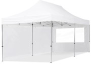 TOOLPORT 3x6 m Namiot Ekspresowy, ECONOMY Alu 32mm, ze ścianami bocznymi, okna panoramiczne, biały - (59033)
