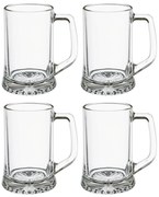 Kufle do piwa z uchem, 4 szt. 320 ml