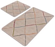 Beżowe dywaniki łazienkowe zestaw 2 szt. 60x100 cm – Mila Home