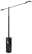 Czarna lampa stojąca LED (wysokość 145 cm) Fiore – Trio Select