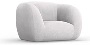 Jasnoszary fotel z materiału bouclé Essen – Cosmopolitan Design