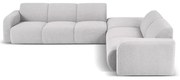 Jasnoszary narożnik z materiału bouclé (prawostronny) Molino – Micadoni Home