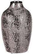 Wazon ceramiczny – kształt starożytnego naczynia, wys. 22 cm, srebrny