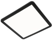 Lampa sufitowa czarna 40 cm w tym LED 3-stopniowy ściemniacz IP44 - Steve Nowoczesny Oswietlenie wewnetrzne
