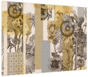 Obraz - Kolaż ze słonecznikami (70x50 cm)