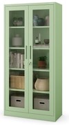 Szklana witryna AMELIA, 900 x 1850 x 400 mm, Fresh Style: pastelowy zielony