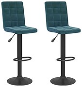 Zestaw dwóch niebieskich hokerów z oparciem M2-N38