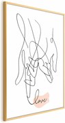 Plakat Splątane uczucie 21x30 cm z ramą złotą bez marginesu ARTGEIST B