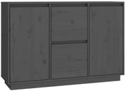 Szara komoda z litego drewna z 2 szufladami C5-P29