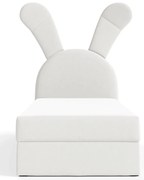 Białe dziecięce łóżko kontynentalne 100x200 cm K4-W94