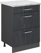 Szafka dolna do kuchni czarny beton 60x60x81.6 r-line