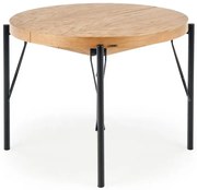 Stół nowoczesny rozkładany dąb naturalny + czarny B6-E91