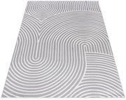 Kremowy dywan w abstrakcyjny wzór H4-W65