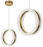 LAMPA SUFITOWA WISZĄCA LED LHJ098-CP ZŁOTA