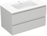 Mexen Orio szafka łazienkowa 80 cm z umywalką Otis, 2 szuflady, szara mat/biała mat - 91A10-08047-2-BFF62-W18M01