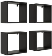 Zestaw czarnych kwadratowych półek R5-L80