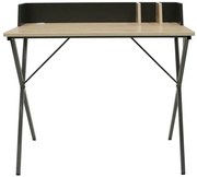 Biurko w stylu loftowym czarny + naturalne drewno A3-M36