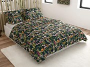 PrzytulneMieszkanie.pl PrzytulneMieszkanie.pl Bawełniana pościel MYSTIC GARDEN ciemnozielona Rozmiar pościeli: 70 x 90 cm | 140 x 200 cm