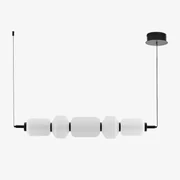 Liniowa Lampa Sufitowa Led Z Żelaza I Szkła (95 Cm) Necsar Czarna - Sklum