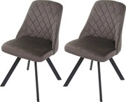 Krzesło do jadalni MCW-K25 (zestaw 2 sztuk),  ciemny brąz