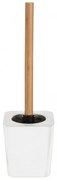 Biała szczotka do WC ze stojakiem NATUREO
