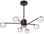 LED Żyrandol 6xLED/6W/230V 3000-6500K śr. 59 cm złoty/czarny