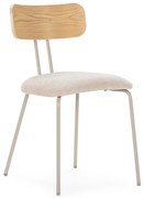 Beżowe/w naturalnym kolorze tapicerowane krzesło Olimpia – MOME