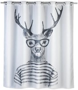 Zasłona prysznicowa Mr Deer, tekstylna, 180x200 cm, WENKO