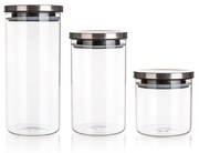 Banquet Zestaw szklanych pojemników z pokrywką Freia, 3 szt.
