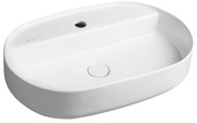 Biała ceramiczna umywalka 60x40 cm Infinity Oval – Sapho