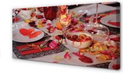 Obraz canvas na ścianę Romantyczny Wieczór z Różami