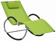 Zielony bujany leżak ogrodowy F8-E59