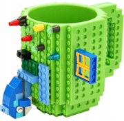 Kubek klockowy duży 350ml + zestaw klocków dla dzieci na zimne i ciepłe