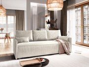 Masseno Sofa MESTOR z funkcją spania i pojemnikiem na pościel, Rozkładana sofa - Kremowy, POSO 100