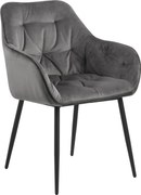 Aksamitne krzesło z pikowaniem Brooke Vic