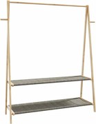 Nowoczesny na ubrania wieszak z półkami 132cm B9-L14