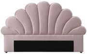 Zagłówek w kształcie muszli  - 140 cm - Aksamit - Różowy - MOANA